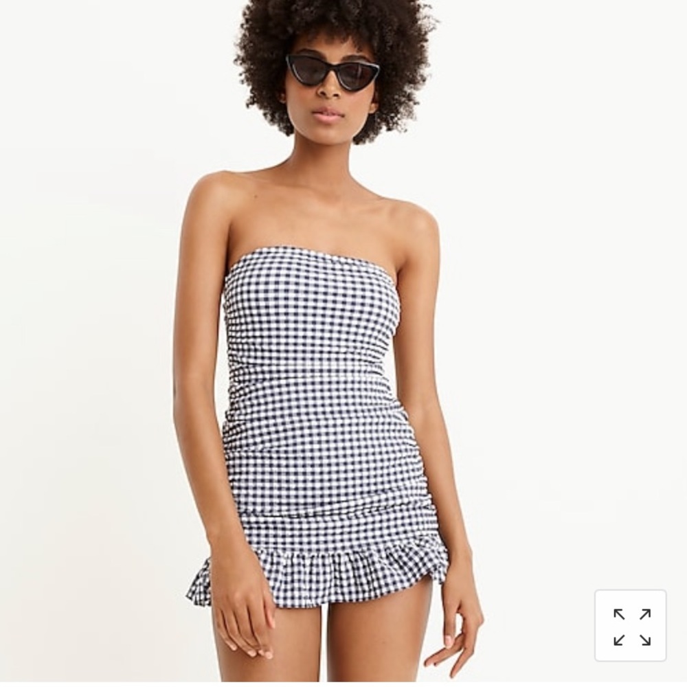 Ruched Bandeau Swim Dress J. Crew, L5828